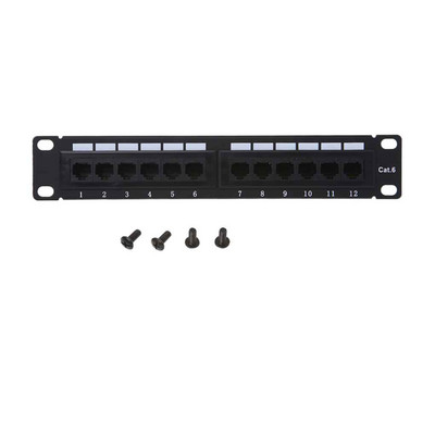 GL-4013 12 portos csavart érpárú patch panel 10 hüvelykes Cat6 hálózati falra szerelhető felületi patch panel 4 csavarral