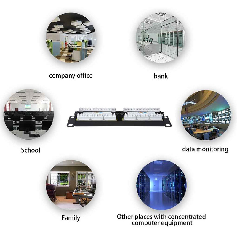 GL-4013 12 portos csavart érpárú patch panel 10 hüvelykes Cat6 hálózati falra szerelhető felületi patch panel 4 csavarral
