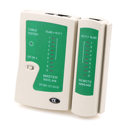 Tester de cablu de rețea AMPCOM Tester de cablu Ethernet RJ45 Instrument de testare Lan pentru cablu Cat5 Cat6 CAT7 8P 6P LAN și cablu telefonic RJ11
