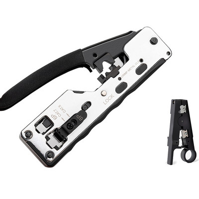 Kombinētā tīkla Rj45 rīks Telekomunikāciju gofrēšanas gofrētājs priekš Rj45 Cat7 Cat6A Cat6 Cat5 Rj11 Rj12 moduļu spraudņi metāla klipši knaibles instrumenti