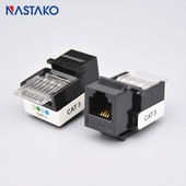 6 vnt / pakuotė RJ11 CAT3 Keystone lizdo jungtis telefono modulio adapteris be įrankių 6P4C kabelio adapteris telekomunikacijų balso lizdas