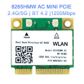 Νέο ασύρματο AC 8265 για Intel 8265HMW 2.4G/5G 802.11ac 867Mbps Bluetooth 4.2 8265AC MINI PCI-E Κάρτα δικτύου WIFI για Win7 8 10