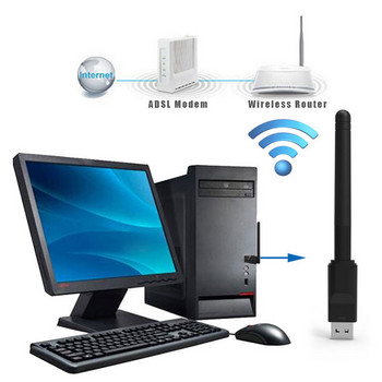 OULLX USB Wifi адаптер 150Mbps 2.4Ghz антена Ethernet Wi-fi Dongle Lan Безжична мрежова карта PCNotebook Wifi IPTV приемник