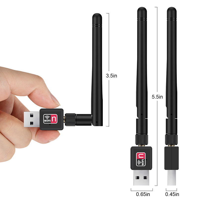 OULLX USB Wifi adapteris 150Mbps 2,4 GHz antenas Ethernet Wi-fi sargspraudnis Lan bezvadu tīkla karte PCpiezīmjdatora Wifi IPTV uztvērējs