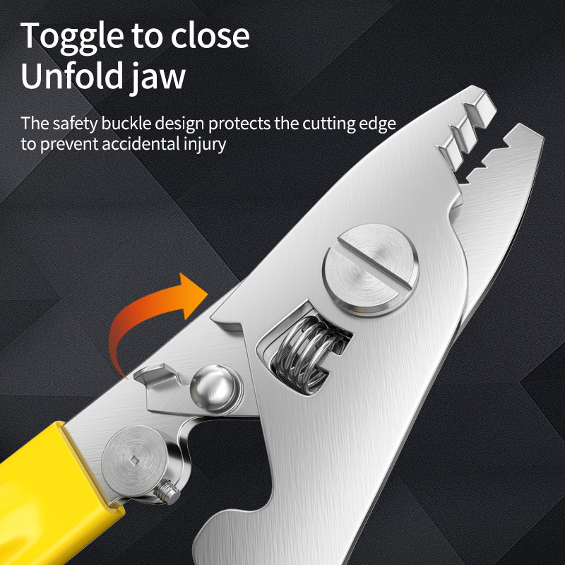 YOUYSI Kliješta za glodanje vlakana s 3 priključka Skidač vlakana Skidač kožnih kabela Kliješta za glodanje s tri priključka Skidač vlakana