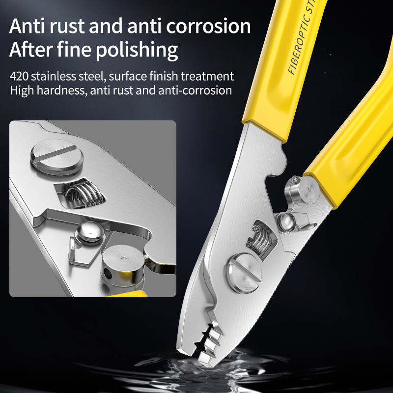 YOUYSI Kliješta za glodanje vlakana s 3 priključka Skidač vlakana Skidač kožnih kabela Kliješta za glodanje s tri priključka Skidač vlakana