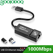 USB 2.0 3.0 USB Typc C Rj45 Lan Ethernet адаптер Мрежова карта към RJ45 Lan Ethernet адаптер за компютър Macbook Windows 10 лаптоп