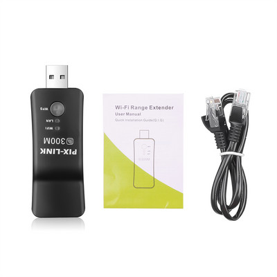 Kebidu vezeték nélküli USB univerzális 300Mbps Wifi adapter Rj-45 port Ethernet hálózati híd átjátszó kliens új Smart TV-hez