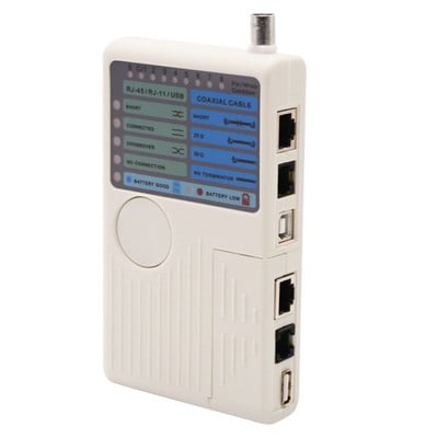 RJ11 RJ45 USB BNC LAN Tester de cabluri de rețea Telecomanda cabluri LAN Detector de urmărire 4 în 1 Instrument de testare rapidă
