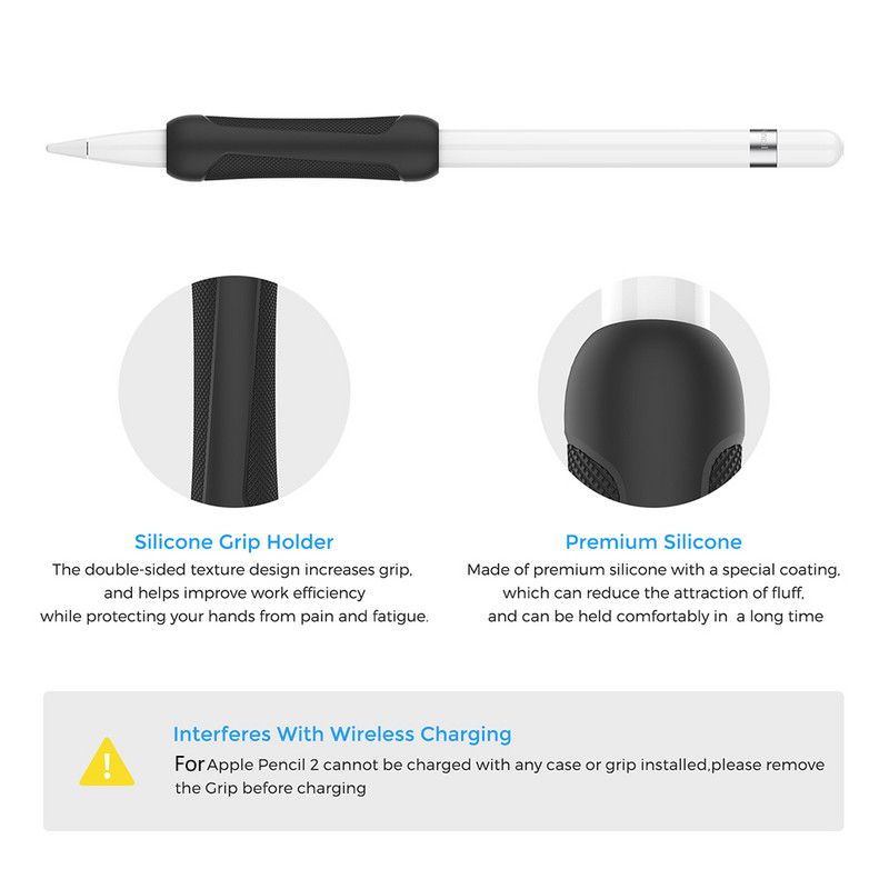 3-dielne ochranné puzdro, nárazuvzdorné, protišmykové, ochranné, proti poškriabaniu, pre Apple iPad Pencil Gen 1/2 Stylus Pen