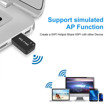 Προσαρμογέας WiFi 5 Ghz Κεραία WiFi Κεραία Ethernet USB 3.0 Προσαρμογέας μεγάλης εμβέλειας Wi Fi Dongle για φορητό υπολογιστή 1300M Δέκτης Wi-Fi Κάρτα δικτύου