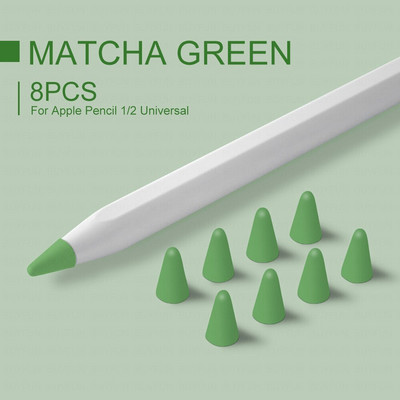 Apple Pencil 1 ir 2 of 8 PCs antgalis Silikoninis dangtelis Planšetinis kompiuteris Planšetinis kompiuteris iPad priedai