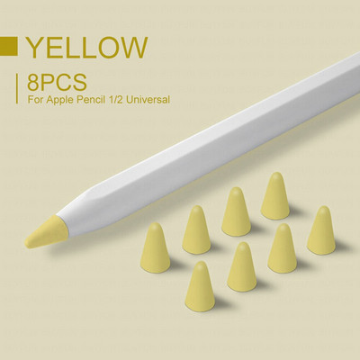 Apple Pencil 1 ir 2 of 8 PCs antgalis Silikoninis dangtelis Planšetinis kompiuteris Planšetinis kompiuteris iPad priedai