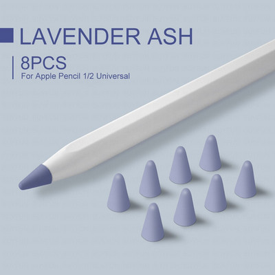Apple Pencil 1 ir 2 of 8 PCs antgalis Silikoninis dangtelis Planšetinis kompiuteris Planšetinis kompiuteris iPad priedai