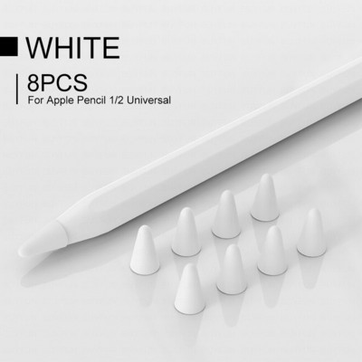 Apple Pencil 1 ir 2 of 8 PCs antgalis Silikoninis dangtelis Planšetinis kompiuteris Planšetinis kompiuteris iPad priedai