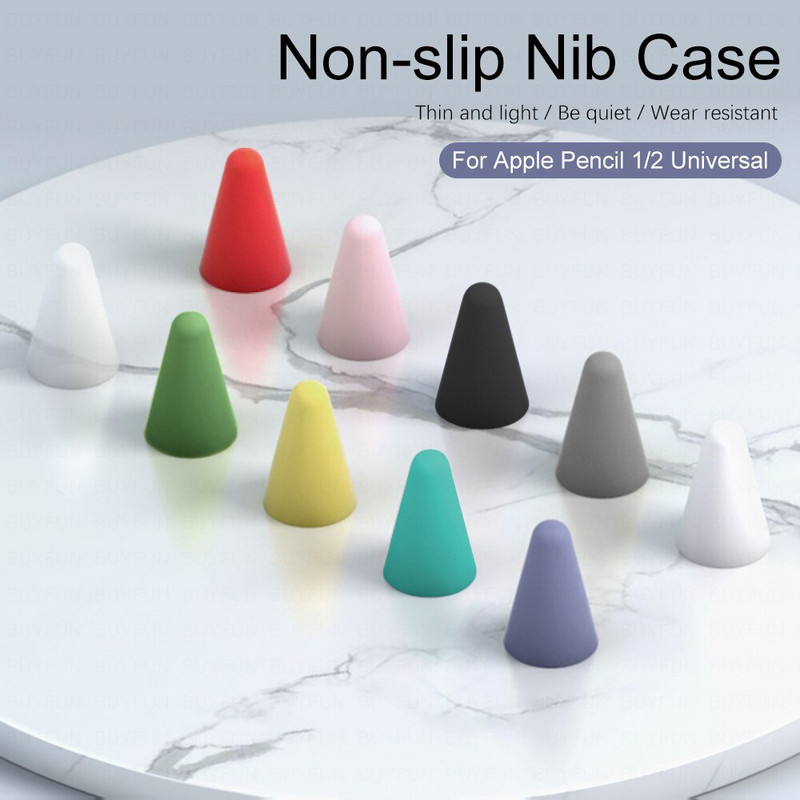 Apple Pencil 1 ir 2 of 8 PCs antgalis Silikoninis dangtelis Planšetinis kompiuteris Planšetinis kompiuteris iPad priedai