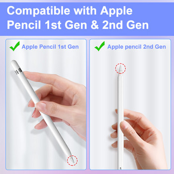 2PCS резервни накрайници за Apple Pencil, iPad Pencil Tips, съвместими с Apple Pencil 1-во и 2-ро поколение писци за стилус