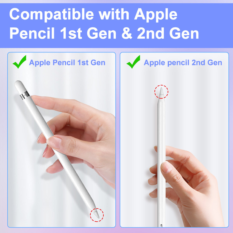 2 DB cserehegy Apple Pencilhez, iPad ceruzacsúcs, kompatibilis az Apple Pencil 1. és 2. generációs Stylus toll hegyével