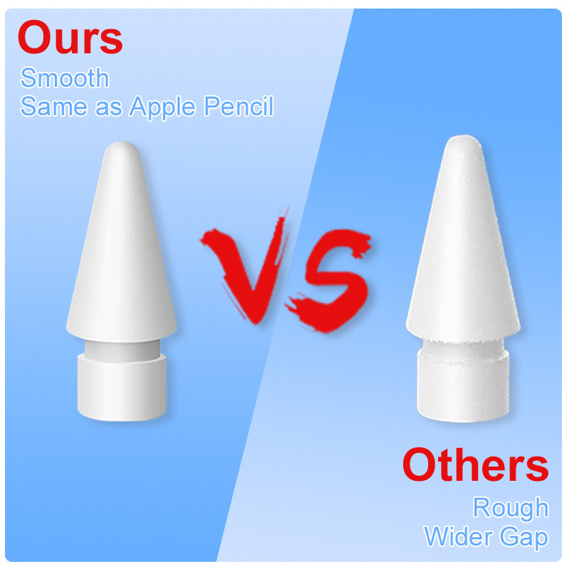 2 DB cserehegy Apple Pencilhez, iPad ceruzacsúcs, kompatibilis az Apple Pencil 1. és 2. generációs Stylus toll hegyével