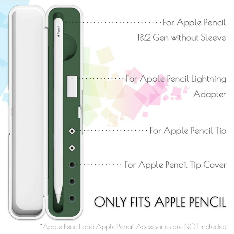 Husă de transport pentru Apple Pencil 2nd Gen și 1st Generatio - Cutie de depozitare cu capac pentru Apple Pencil - Protector pentru creion pentru iPad Pencil
