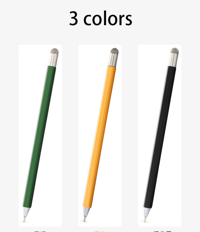 MAGCLE 2 v 1 diskové vláknové stylusové pero z kapacitnej zliatiny, rotačné dotykové pero pre iOS, Android, telefóny, tablety, iPhone 12, Samsung