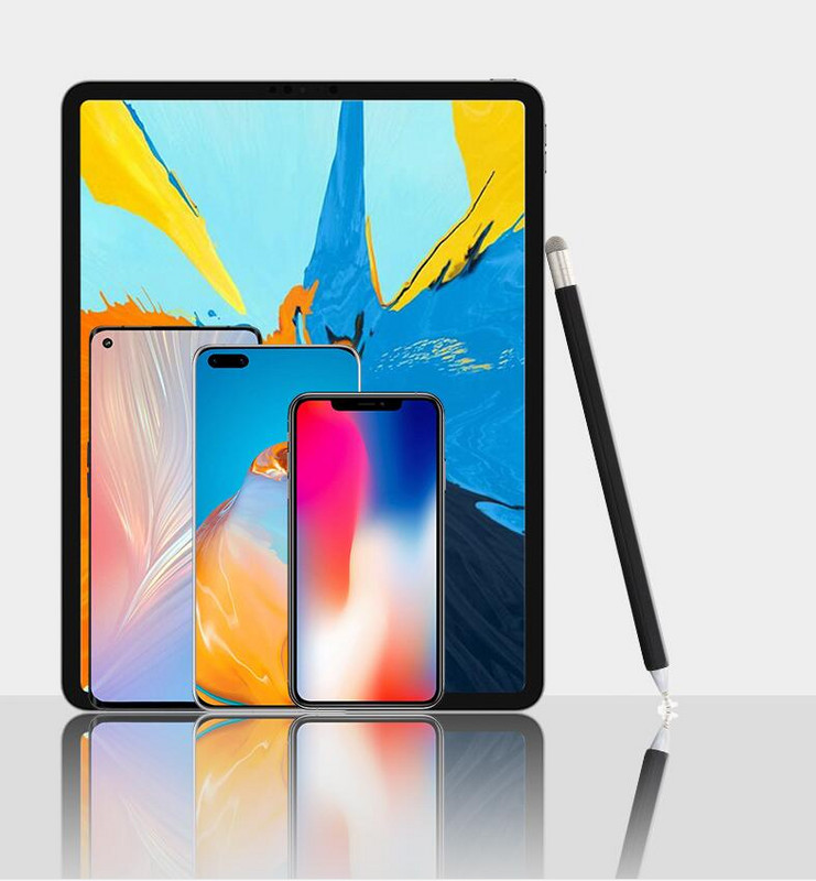 MAGCLE 2 v 1 diskové vláknové stylusové pero z kapacitnej zliatiny, rotačné dotykové pero pre iOS, Android, telefóny, tablety, iPhone 12, Samsung