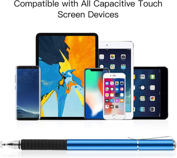 Универсален 2 в 1 влакнен стилус за телефон, таблет, сензорна писалка, капацитивен екран, молив за рисуване, за смартфон Note Smart Android Pen