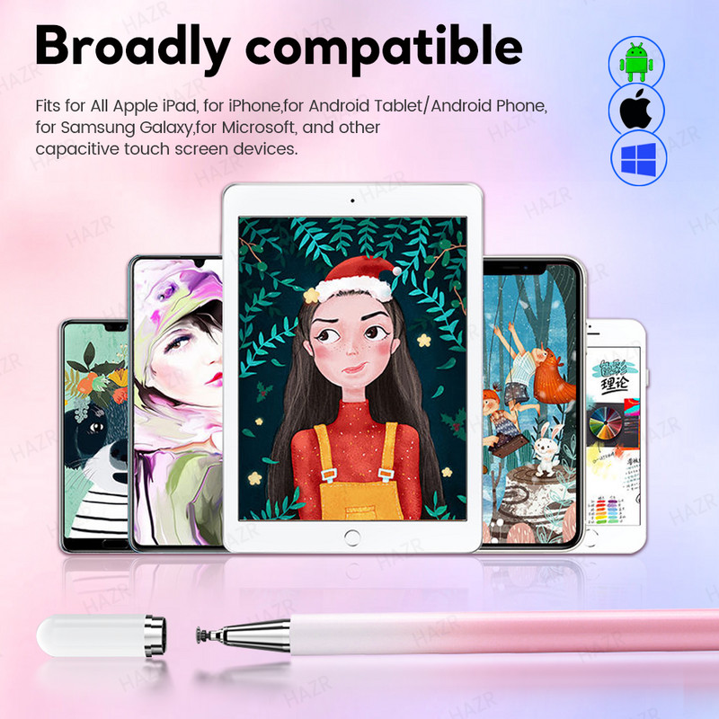 Univerzális intelligens színátmenetes ceruza toll Android IOS Lenovo Xiaomi Huawei Samsung Tablet Pen Rajz érintőtoll iPad iPhone Stylushoz