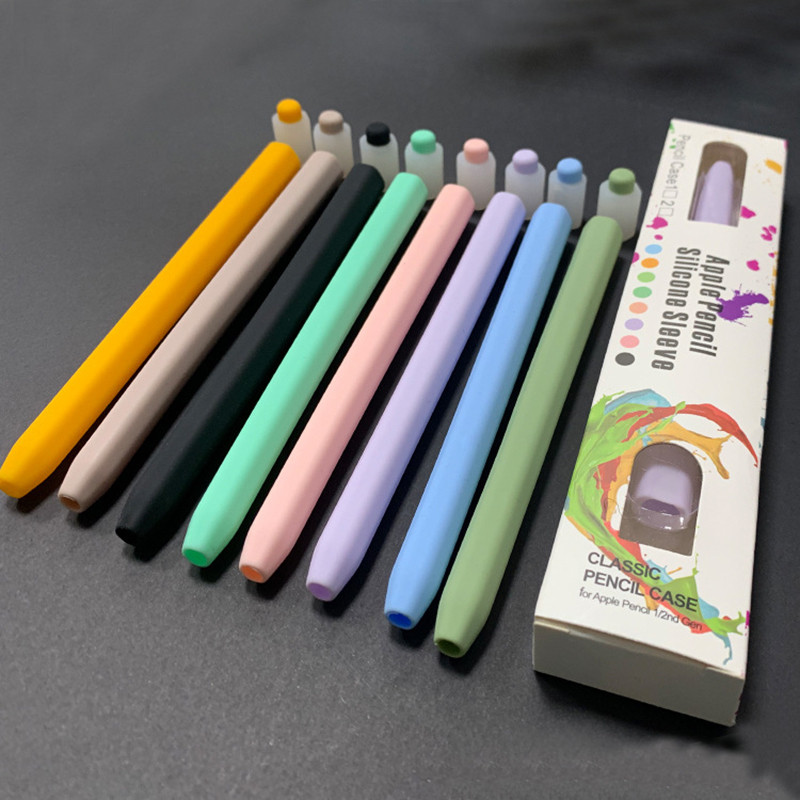 Szilikon tolltartó Apple Pencil 2/1 iPad Tablet Touch Pen Stylus védőhüvelyhez, bőrborítás, leesésgátló tolltartókhoz