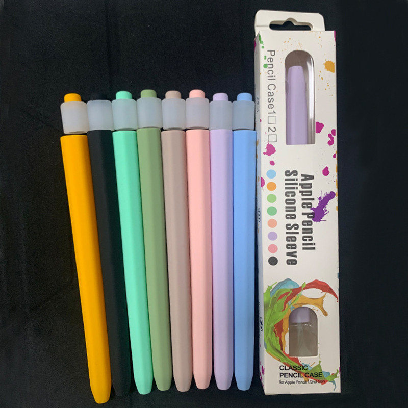 Szilikon tolltartó Apple Pencil 2/1 iPad Tablet Touch Pen Stylus védőhüvelyhez, bőrborítás, leesésgátló tolltartókhoz