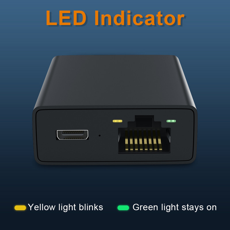 Onvian Ethernet adapter za Fire TV Stick 100Mbps vanjska mrežna kartica za 4K Fire TV Stick Micro na RJ45 Ethernet adapter