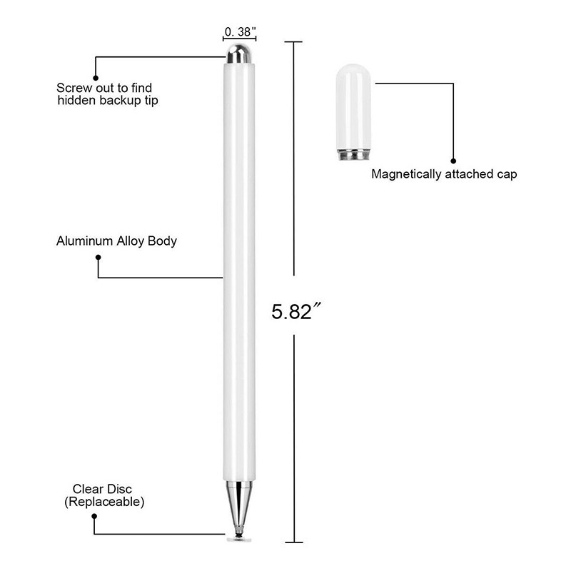 Stylus Pen mobiliesiems telefonams planšetiniam kompiuteriui talpus jutiklinis pieštukas, skirtas iPhone Samsung universalus iPad Android telefono piešimo ekrano pieštukas