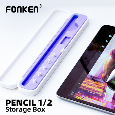 Hordozható tok Apple Pencil hegyhez, kemény fedeles tárolódoboz Apples ceruza számára 1./2. generációs iPencil tartozékokhoz