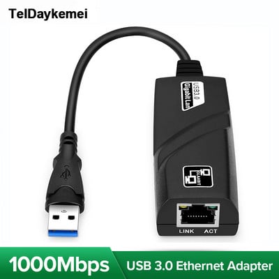 USB 3.0 USB 2.0 Žičani 10/100/1000Mbps USB Typc C Na Rj45 Lan Ethernet Adapter Mrežna kartica USB HUB za PC Macbook Laptop