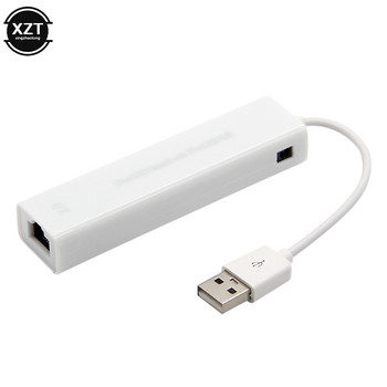USB Ethernet σε κάρτα δικτύου RJ45 Προσαρμογέας δικτύου 10/100 Mbps με 3 θύρες USB 2.0 HUB για Mac iOS Xiaomi Mi Box Laptop PC