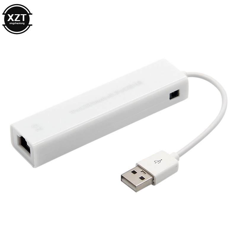 USB Ethernet-RJ45 hálózati kártya 10/100 Mbps LAN-adapter 3 portos USB 2.0 HUB-bal Mac iOS Xiaomi Mi Box laptop PC-hez