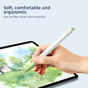 Για iPad Μολυβοθήκη για Apple Pencil 2ης γενιάς Ημιδιαφανές προστατευτικό κάλυμμα από μαλακή σιλικόνη Αξεσουάρ Apple Pencil 애플펜슬