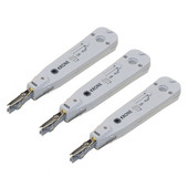 3 vnt. nešiojamasis KRONE LSA-Plus Punch Down įrankių rinkinys su jutikliu, skirtas telekomunikacijų telefono laidui RJ11 Ethernet LAN tinklo Cat5 RJ45 kabelis