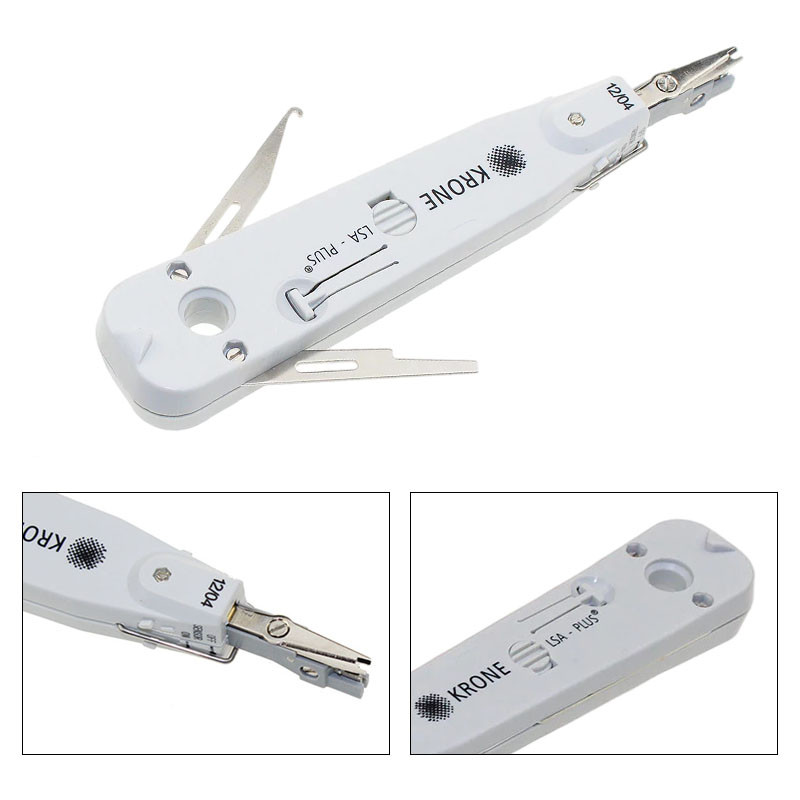 3 vnt. nešiojamasis KRONE LSA-Plus Punch Down įrankių rinkinys su jutikliu, skirtas telekomunikacijų telefono laidui RJ11 Ethernet LAN tinklo Cat5 RJ45 kabelis