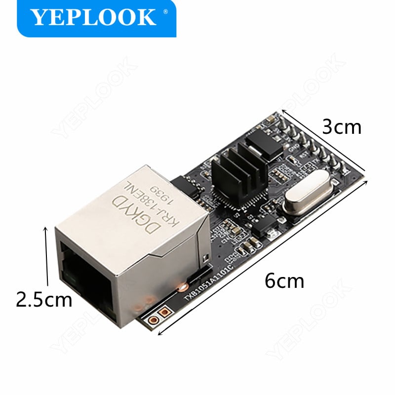 RS232 Serial TTL į Ethernet RJ45 10/100Mbps modulio palaikymas TCP/UDP/HTTP darbo režimo mikroschemų rinkinys TXIC/TX210T