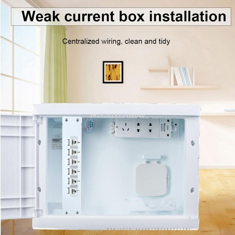 Patch Panel 6 Port CAT6 10G Support 1U Network Patch Panel UTP 19inch Wallmount arba Rackmount Punch Down Block Cat6