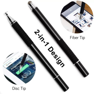 2 az 1-ben Stylus toll mobiltelefonhoz, táblagéphez, kapacitív érintőceruza iPhone-hoz Samsung univerzális Android telefon rajzképernyős ceruza