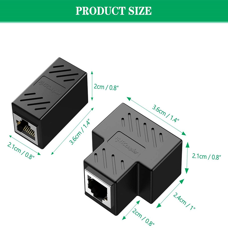 HTOC 5 pachete Adaptor conectori splitter RJ45 2 pachete femele 1 la 2 și 3 pachete femele 1 la 1 adaptor priză de rețea pentru Cat5 Cat6