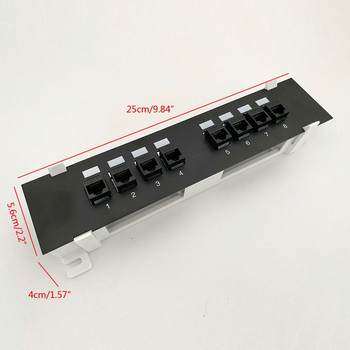 RJ45 съединител Ethernet LAN конектор Вграден Cat6 кабелен удължителен адаптер с 8 порта