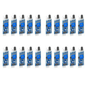 20 vnt IR infraraudonųjų spindulių kliūčių išvengimo jutiklio modulis, skirtas Arduino išmaniajam automobilio robotui