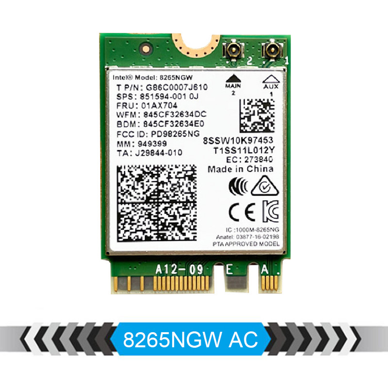 pentru Intel 8265 AC AC8265 8265NGW NGFF pentru card Wifi M.2 WIFI compatibil Bluetooth 4.2 Adaptor de rețea dual band 2.4G/5G