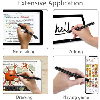 Универсален стилус, 2 в 1 диск и влакнест накрайник, капацитивен сензорен екран, писалка за рисуване за iPad iPhone Samsung Xiaomi Redmi Huawei