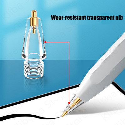 Náhradný hrot pre Apple Pencil Gen 1/2 iPad Stylus Nib Priehľadný hrot stylusu Náhradný hrot stylusu Príslušenstvo pre iPad
