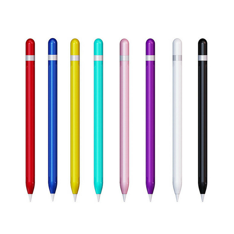 Silikónové puzdro pre Apple Pencil 1. a 2. generácie iPencil 2 s 1 úchopom, ochranným krytom a dotykovým perom.