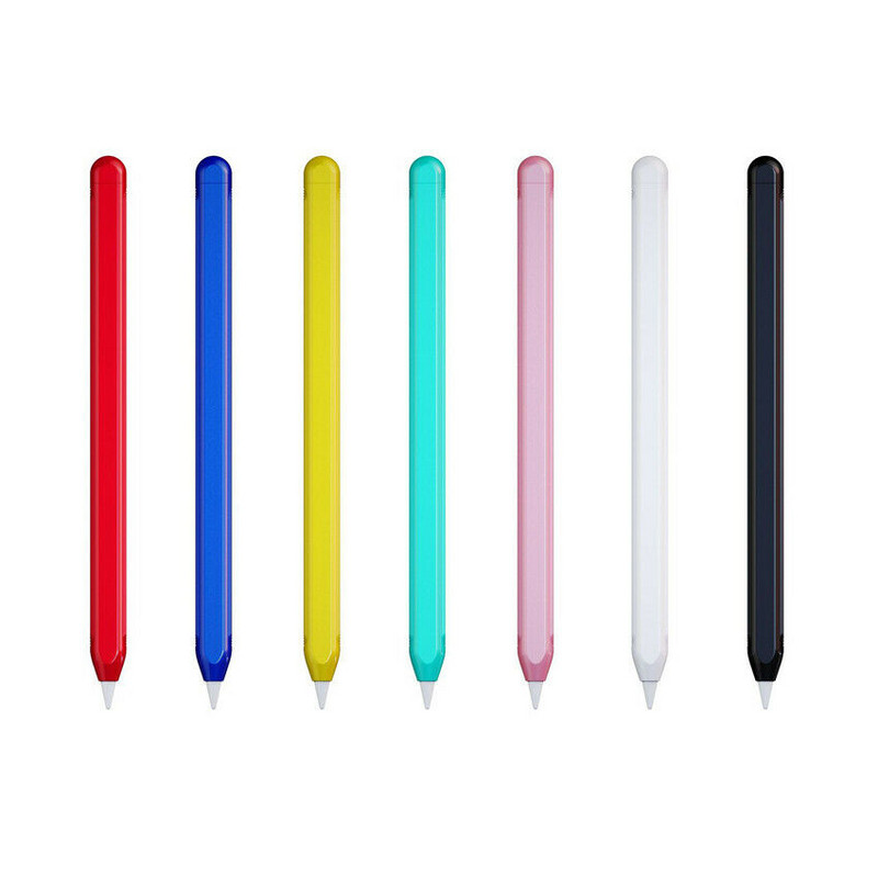 Silikónové puzdro pre Apple Pencil 1. a 2. generácie iPencil 2 s 1 úchopom, ochranným krytom a dotykovým perom.